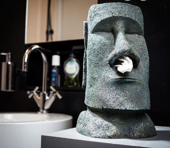distributore fazzoletti moai