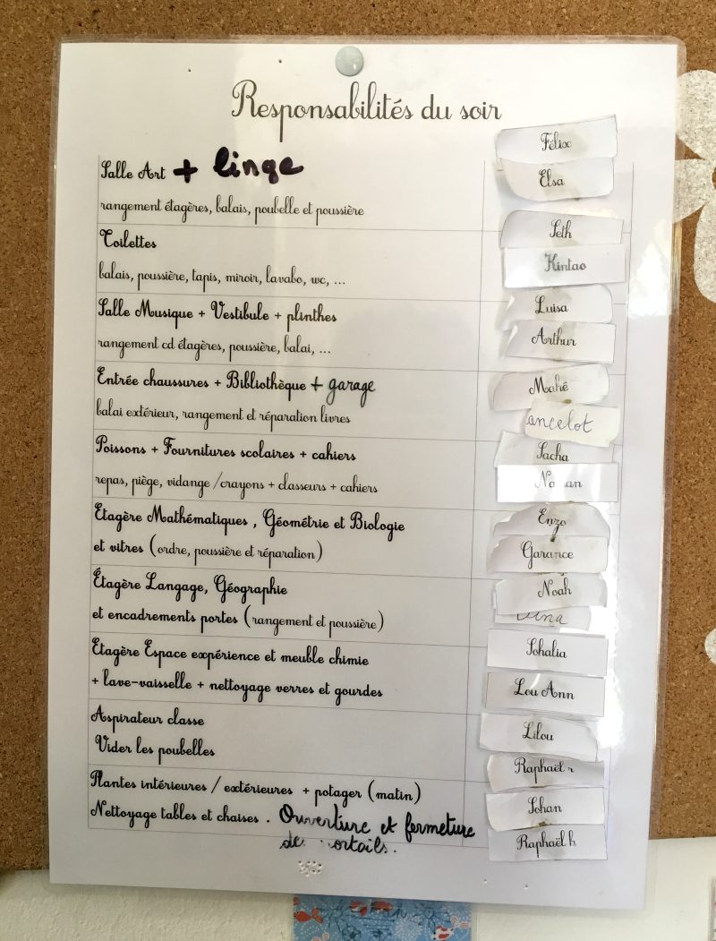 Montessori responsabilità